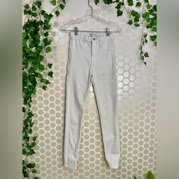 ZARA DENIM SKINNY HIGH WAIST WHITE Pant Woman, stretchy, SIZE 2 - Picture 11 of 16